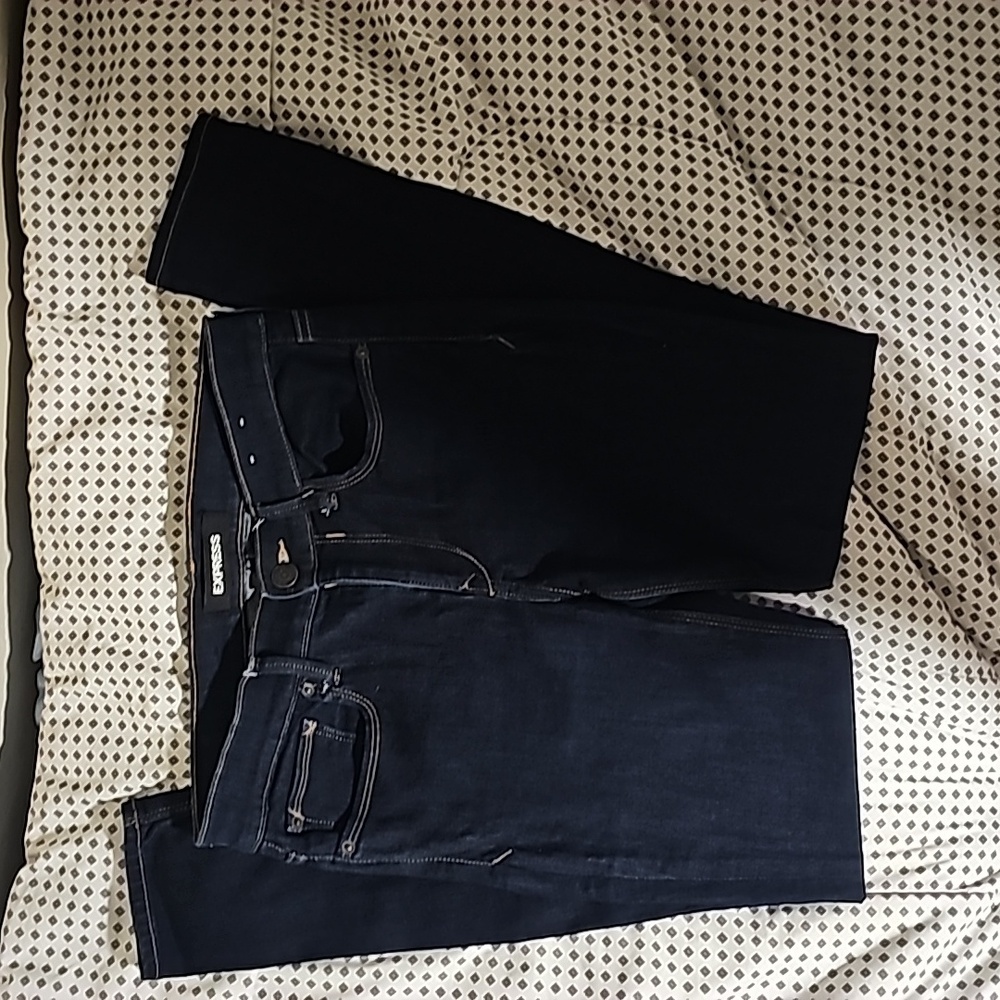 Express Jeans Dark Denim Sz 6R  Legging MidRise